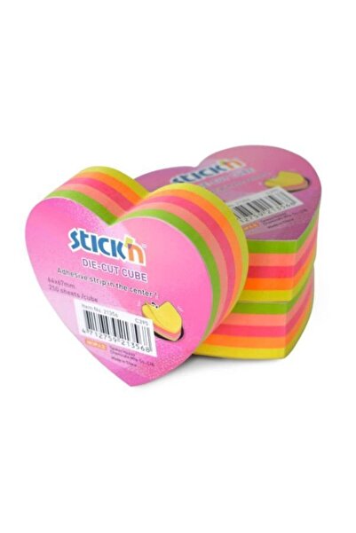 OEM Αυτοκόλλητα Stick'N Cube 67x67mm Χρώματα Νέον Καρδιάς 250 Φύλλα (550.21356)