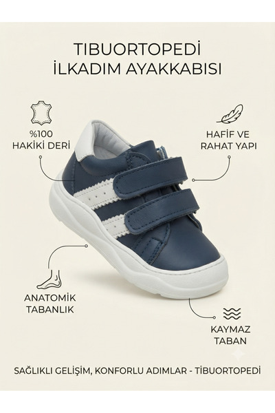 Genel Markalar TIBU İlk Adım Ayakkabısı – Hakiki Deri, Ortopedik, Anatomik Taban
