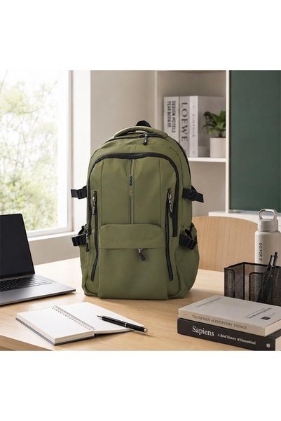 woomino Unisex multi-compartment school backpack - middle school, high school, travel and outdoor