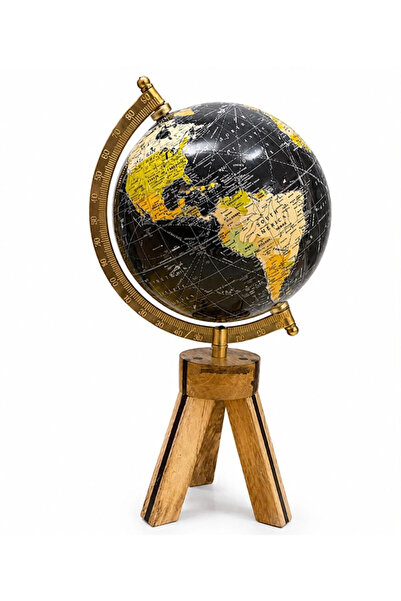 Livenda Decorative World Globe with Wooden Stand 4136-Bla