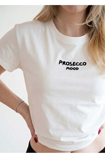 MADE İN ITALY OhMyDress Γυναικείο Βαμβακερό T-Shirt Prosecco Mood - Μαύρα Γρά...