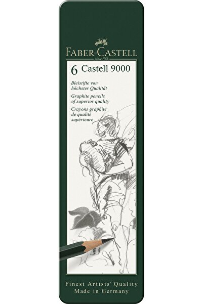 Faber-Castell Yayınları Set 6 creioane grafit Castell 9000 Faber-Castell