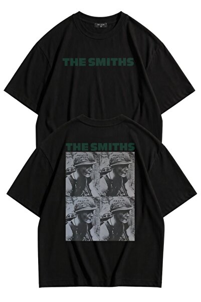 Fuddy Moda Μπλουζάκι Unisex με στάμπα στην πλάτη The Smiths, Υπερμεγέθες μπλο...