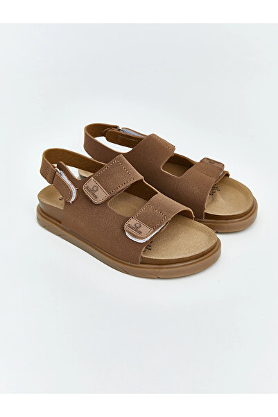 Ponchiq Brown Suede Boys' Sandals