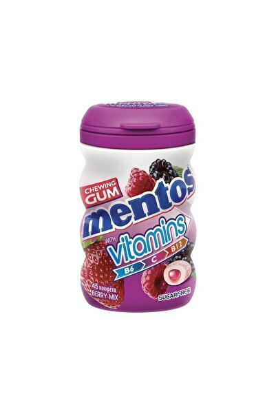OEM Mentos Τσίχλα Μεγάλη Φιάλη Μείγμα Μούρων Βιταμίνες 90γρ (Π10024700)