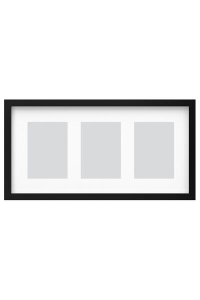 IKEA Modern Siyah Ahşap Fotoğraf Çerçevesi 55x28 cm - Duvar/Masa Dekoratif
