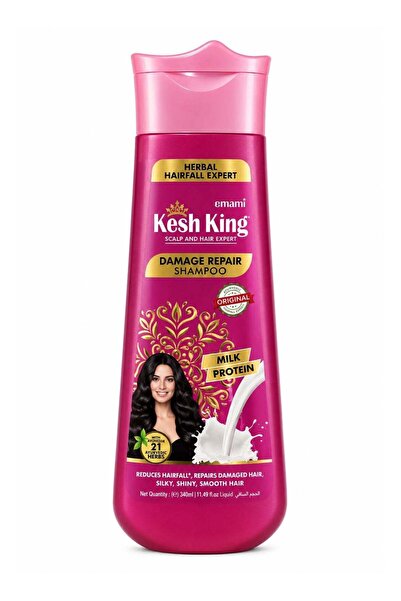 kesh king Damage Repair Shampoo with Milk Protein, Anti-Hairfall, 340ml