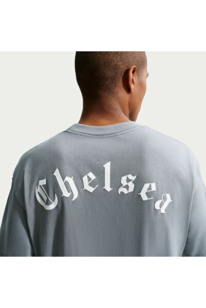 Nike NSW Chelsea Limited FC Erkek Gri Futbol T-Shirt