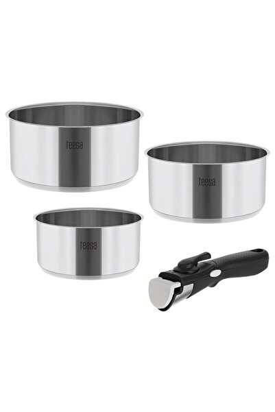 Teesa Set 3 oale Inox 1.6/2.3/3.1 l, Teesa, Maner detasabil, fund multistrat