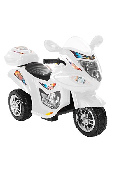 MG Toys Μίνι μοτοσικλέτα με μπαταρία 6 βολτ λευκή για παιδιά (412187)
