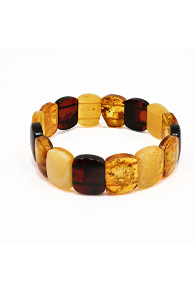 Generic Brand Mackintosh Amber Bracelet – Multicolor Square Beads 16.5g