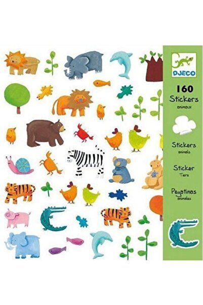 djeco Σετ 160 αυτοκόλλητων ζώων (08841)