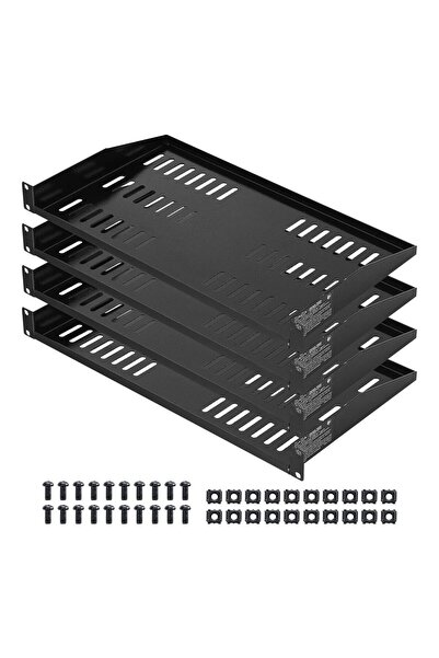 OMS Set 4 x rafturi pentru Rack, 1U, Latime 482 mm, Adancime 254 mm, Otel, ma...
