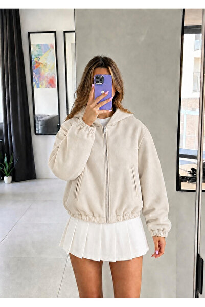 Ekim Store Hooded Bomber Cashmere Jacket