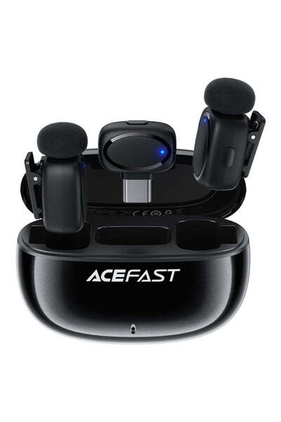 Acefast Microfon wireless lavalieră (R2), Tip-C, 360 ° Reducere a zgomotului,...