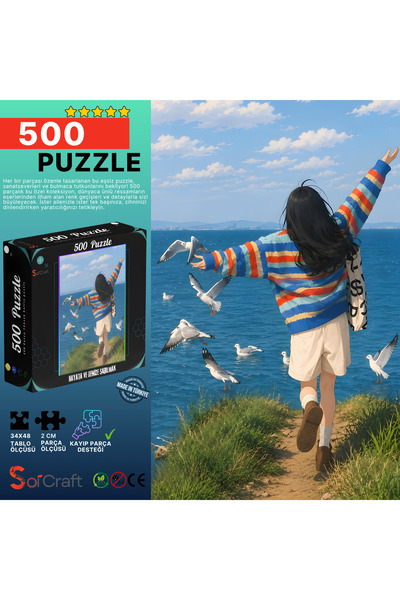 Soi Craft 500 Parça Puzzle Hayata ve Denize Sarılmak #916