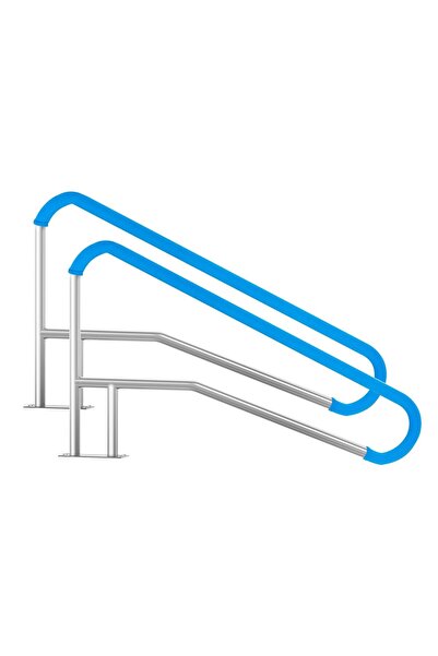 Vivatechnix Set 2 x Balustrada inox pentru piscina, 1395 x 810 x 100 mm, Capa...