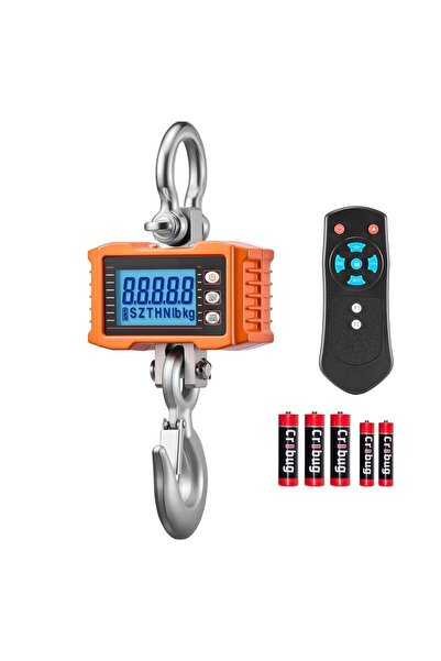 OMS Cantar electronic cu carlig 2000 kg, Afisaj LED luminos, precizie 500 g, ...