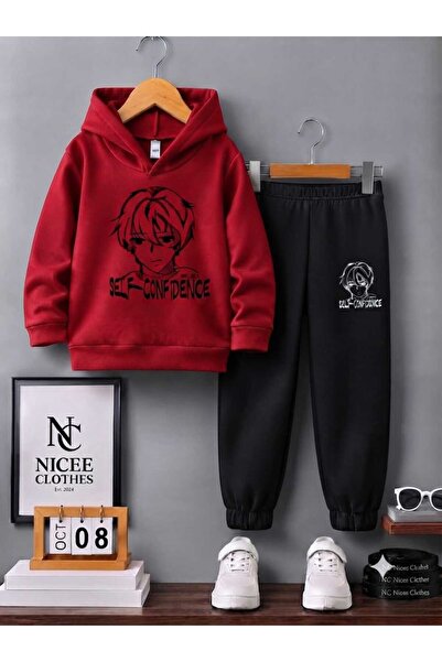 NC Nicee Clothes Children's Tracksuit Unisex (Character Drawing Face Print Wi...