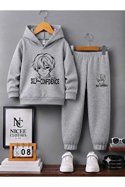 NC Nicee Clothes Children's Tracksuit Unisex (Character Drawing Face Print Wi...