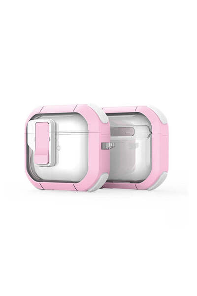 Dux Ducis Husă pentru căști pentru AirPods 4, Dux-Ducis, Seria Pecn, Roz, alb...