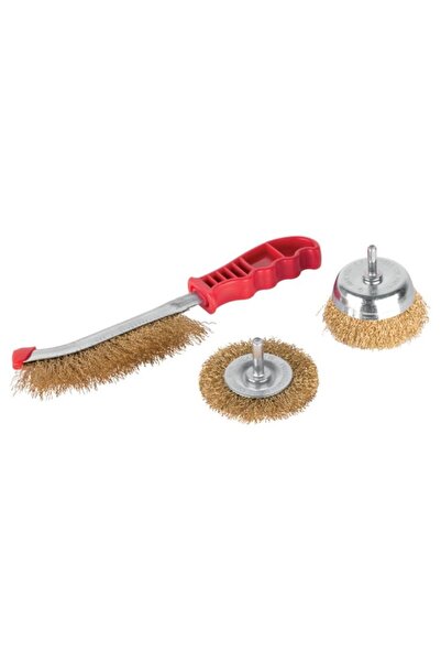 Strend Pro Set 3 perii de sarma, Tigerlion 8003B, cu tija si maner, diametru ...