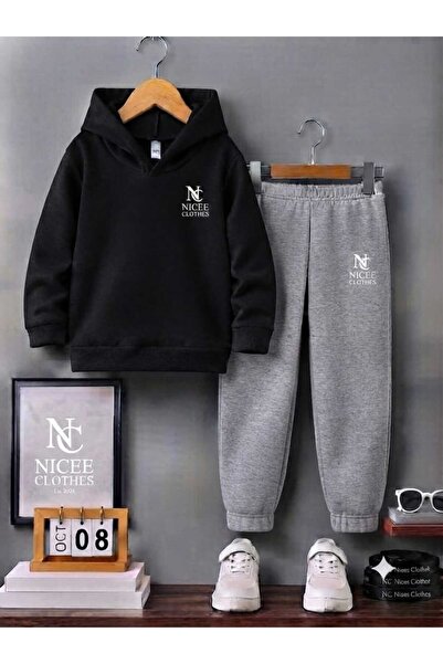 Leto Lykia Children's Tracksuit Set Unisex (White on the Left Side Nc Ni̇cee ...