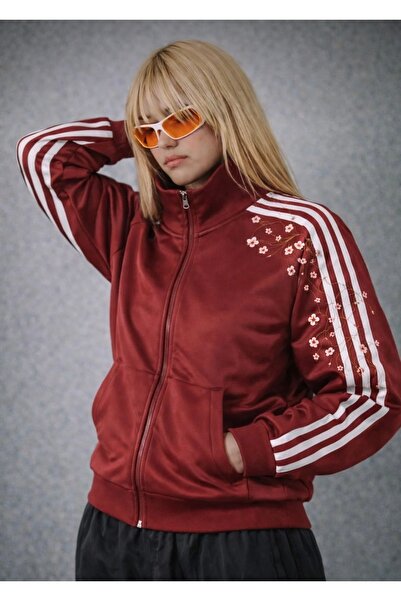 Weekeep Sakura Nakışlı Trend Unisex Fermuarlı Hırka Streetwear Y2K