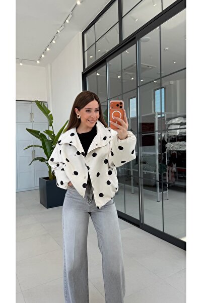 elif teke Large Polka Dot Jacket Ecru