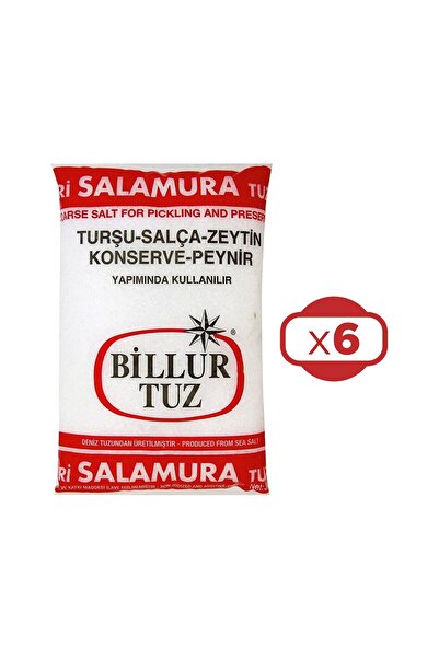 Billur Tuz İri Salamura Tuz 3000 gr x 6 Adet (18 kg)
