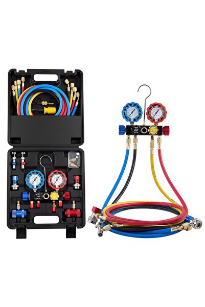 OMS Set manometre pentru incarcare/descarcare Freon, 4 cai, 41 Bar, R134a R40...