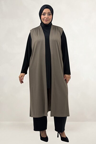 Eslina 64003 Plus Size Wear-And-Go Modal Vest - Dark Mink