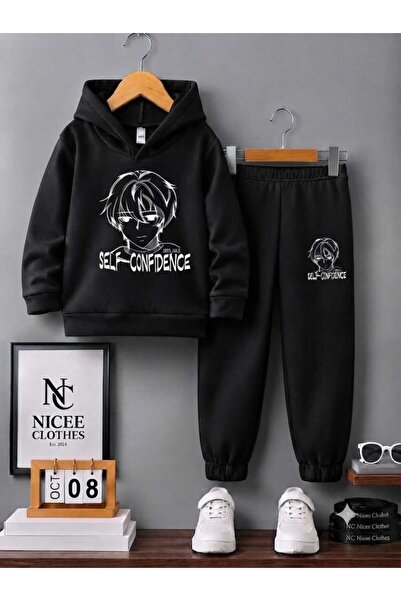 NC Nicee Clothes Children's Tracksuit Unisex (Character Drawing Face Print Wi...