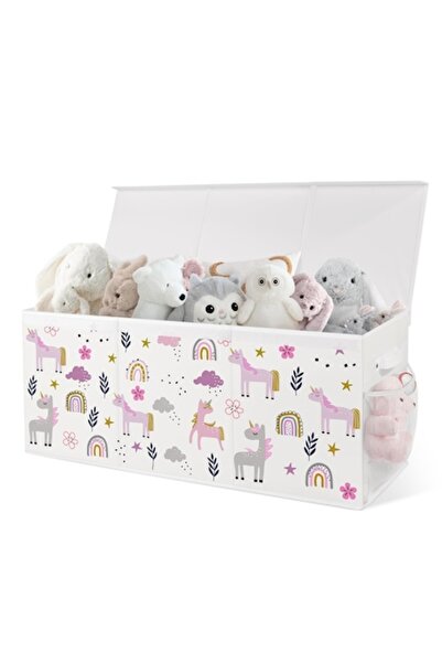 OEM Omedecal Toy Storage Box, 124 L, 96 x 32 x 40 cm, Foldable, with Lid and ...