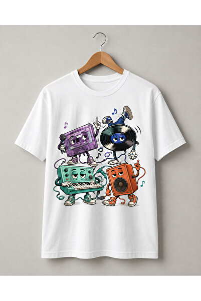 Generic Brand Tricou „Retro Beat Crew” – Gașca Muzicală