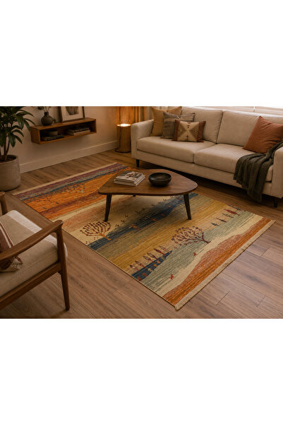NOMAD 12 TERRA Makinede Yıkanabilir Çift Taraflı Otantik Dokuma Kilim