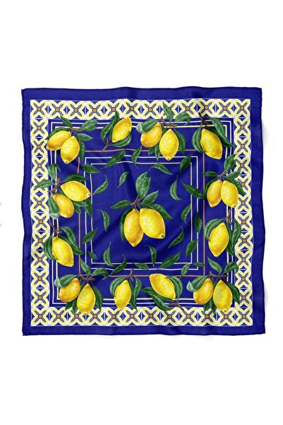 IŞIKTAŞ COLLECTİON Lemon Patterned Bandana Scarf 50*50 cm