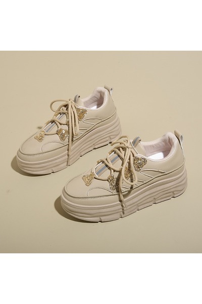 dorbe Women's Glitter Platform Sneakers