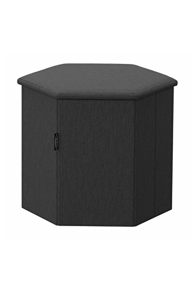 IKEA KJUGE saklama gözlü puf , knisa koyu gri