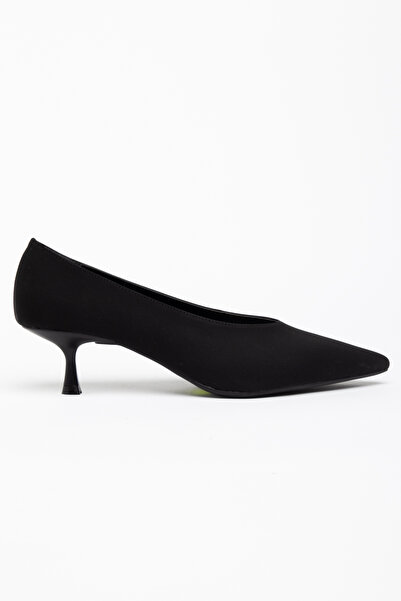 CHICELLA Γυναικεία παπούτσια με τακούνι Slatina Black Suede