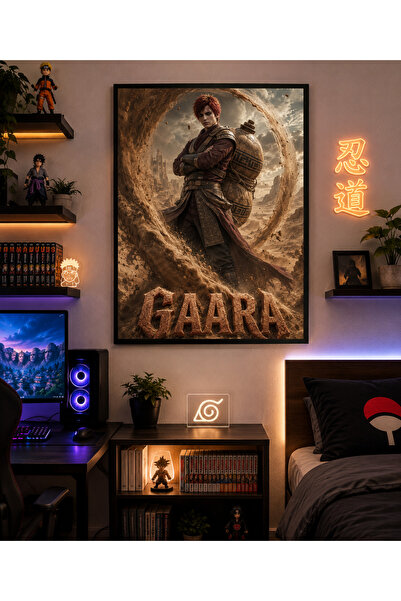 Miutic Print Studio Tablou Anime Naruto – Gaara, Regele Deșertului, Decor Des...