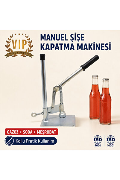 Vip Home Concept Manuel Şişe Kapatma Makinesi Kollu Gazoz Soda Meşrubat Şişes...