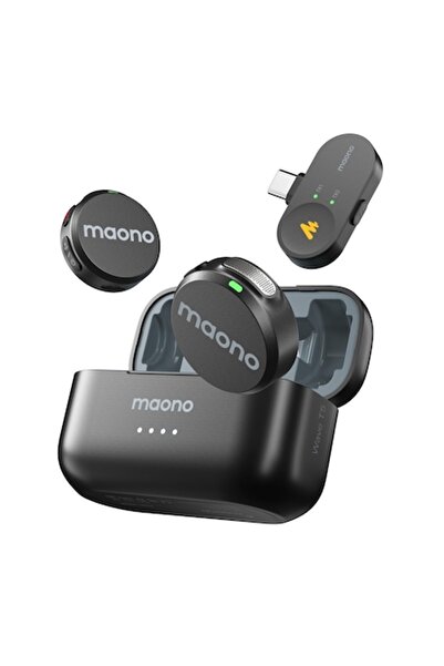 MAONO Σετ 2 ασύρματων μικροφώνων πέτου Wave T5-PC2, 48 kHz/24 bit, ακύρωση θο...