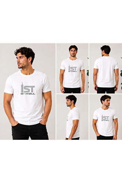 Erkek/Unisex Regular Fit Normal Kesim %100 Pamuklu Yumuşak Dokulu Varaklı Enjeksiyon Baskılı Tişört
