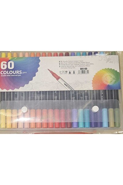 No branded 60 COLOURS Pen double head colored pen 6o pcs