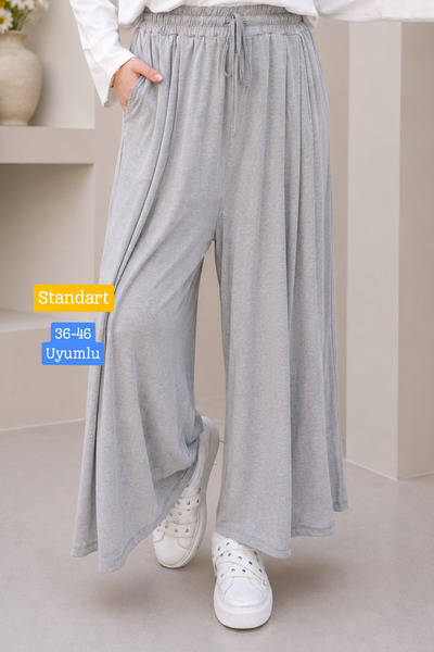 Balenbi Kadın Overisze Oysh Modal Kumaş Beli Lastikli Bağcıklı Etek-Pantolon ...