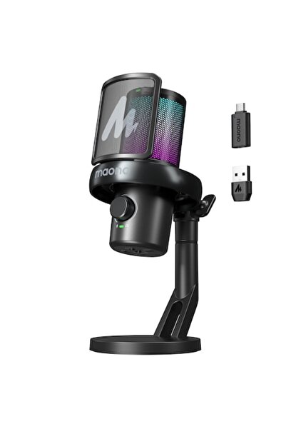 MAONO DM40 Pro Ασύρματο Μικρόφωνο, Ακύρωση Θορύβου, Φωτισμός RGB, Μαύρο