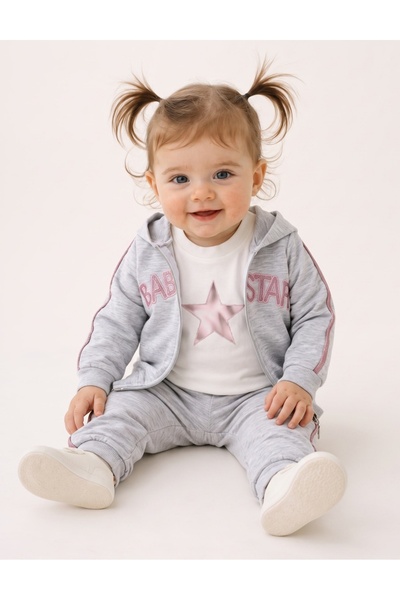 MiniKids Бебешки комплект Стар, сив