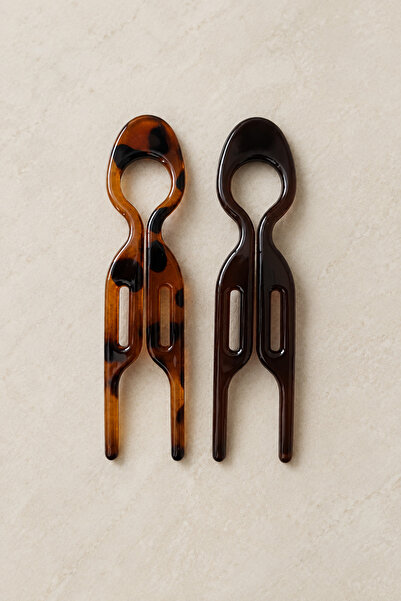 BeyzHal 9cm Bone Hair Pin Bun Hairpin Barrette Women Practical Hair Gathering...