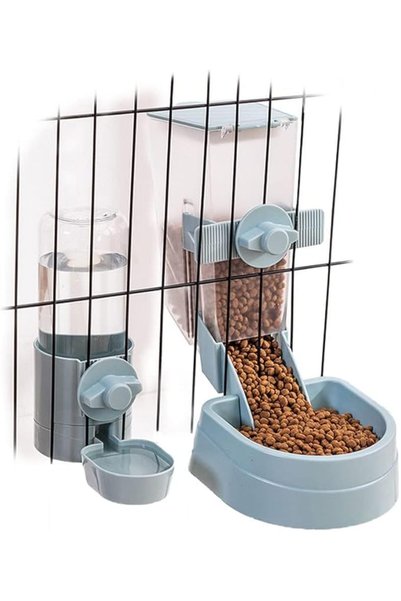 Oncpcare Rabbit Food & Water Dispenser, Bunny & Small Animal Feeder for Cage,...